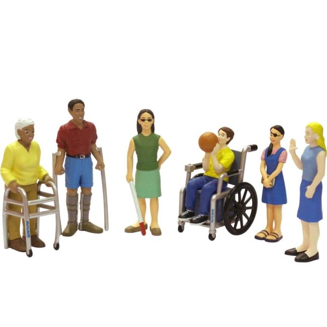 Persoane cu handicap set de 6 figurine - miniland - okeml27389