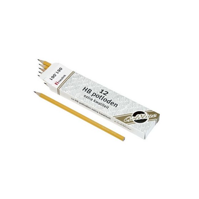Set 12 creioane goldline hb din lemn galben - heutink - okee061065