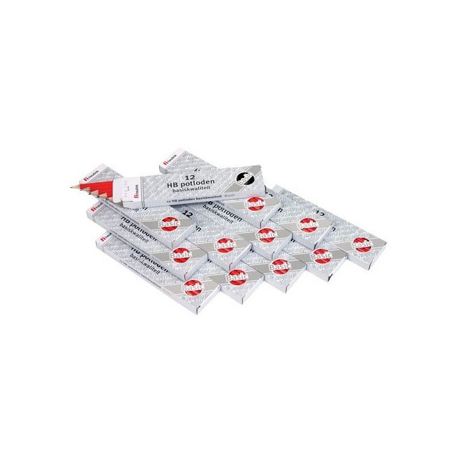 Set 144 creioane basic hb din lemn rosu - heutink - okee061035