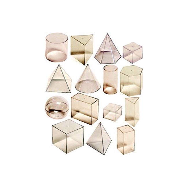 Set didactic corpuri geometrice miniland 15 piese - okeml95238
