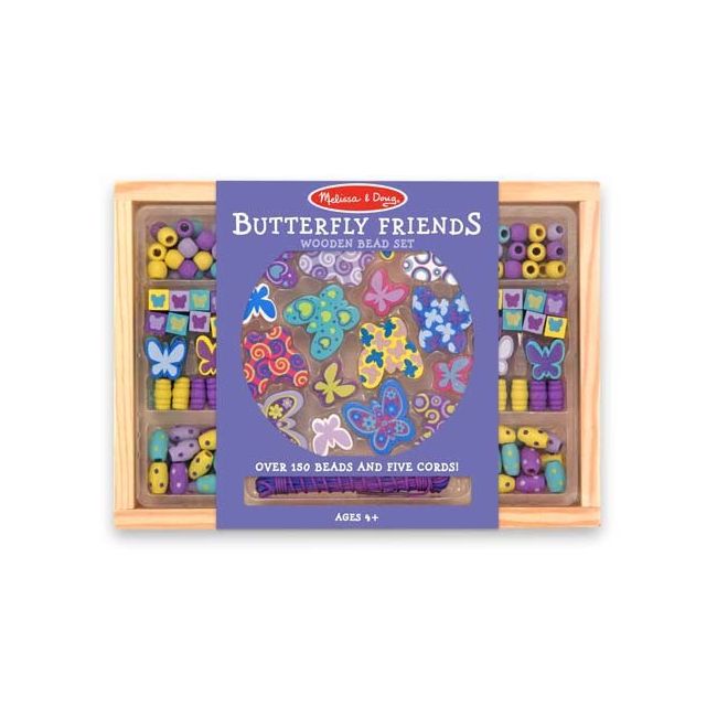 Set margele din lemn fluturasi prietenosi melissa and doug - okemd4179