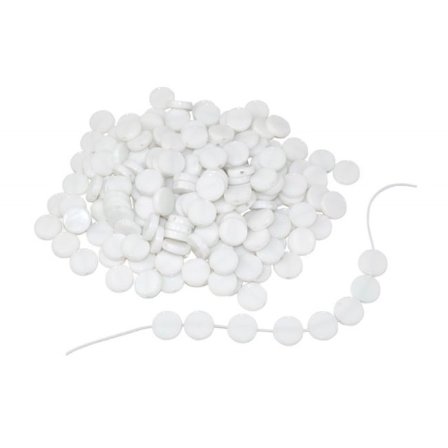 Margele plate albe 500 - playbox - okepb2471494