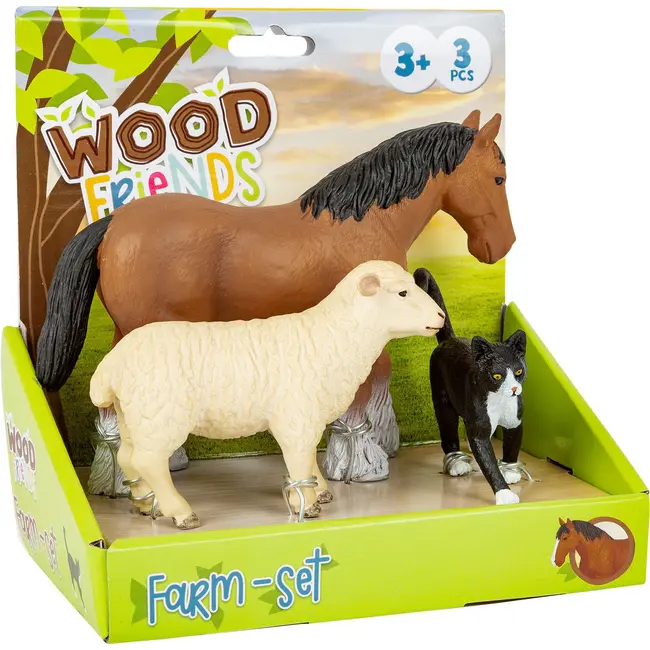 Set 3 figurine animale de la ferma - okelsf11007
