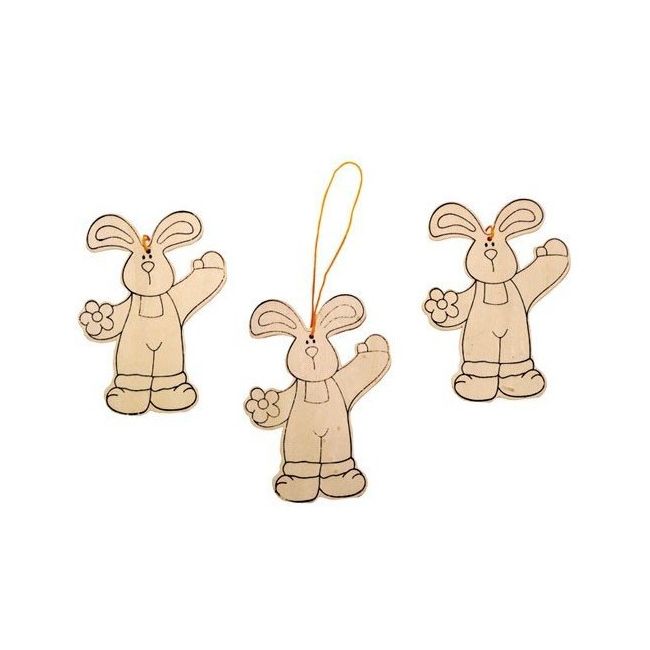 Set 3 pandantive de decorat iepurasi - beleduc - okebel40712