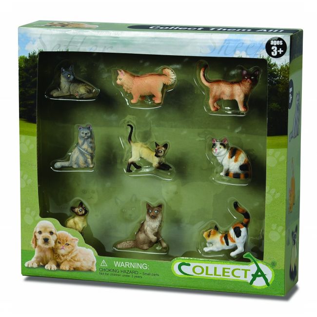 Set 9 figurine catei si pisici collecta - okecol89553wb