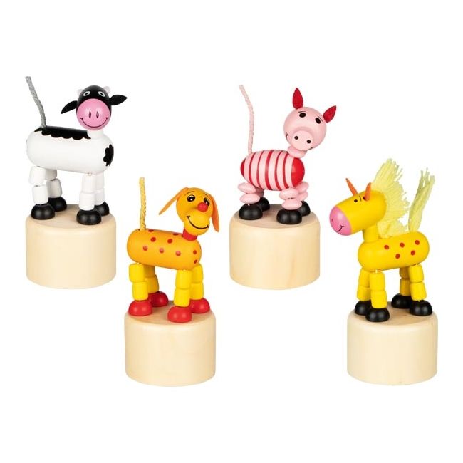 Animalute mobile din lemn - 4 modele asortate  - oke53959