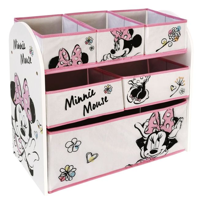 Organizator jucarii cu cadru din lemn Minnie Mouse BBXWD13677
