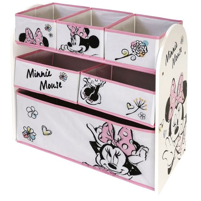 Organizator jucarii cu cadru din lemn Minnie Mouse BBXWD13677