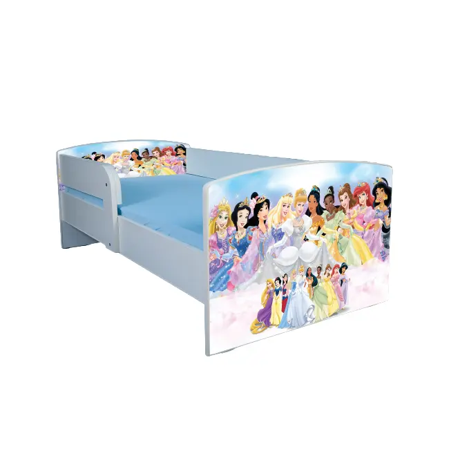 Pat Personalizat Printesele Disney 160x80 Cu Saltea SafeNest, Fara Sertar Ptv1841