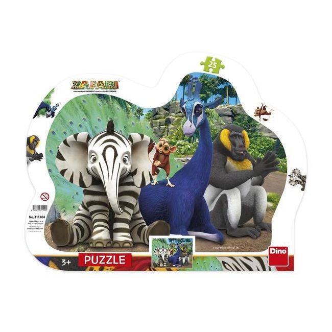 Puzzle cu rama - zafari (25 piese)