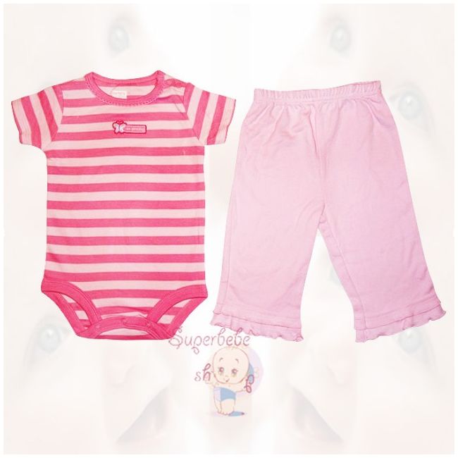 Costumas cu body Baby Pink 6 luni - 7085 A.6 luni