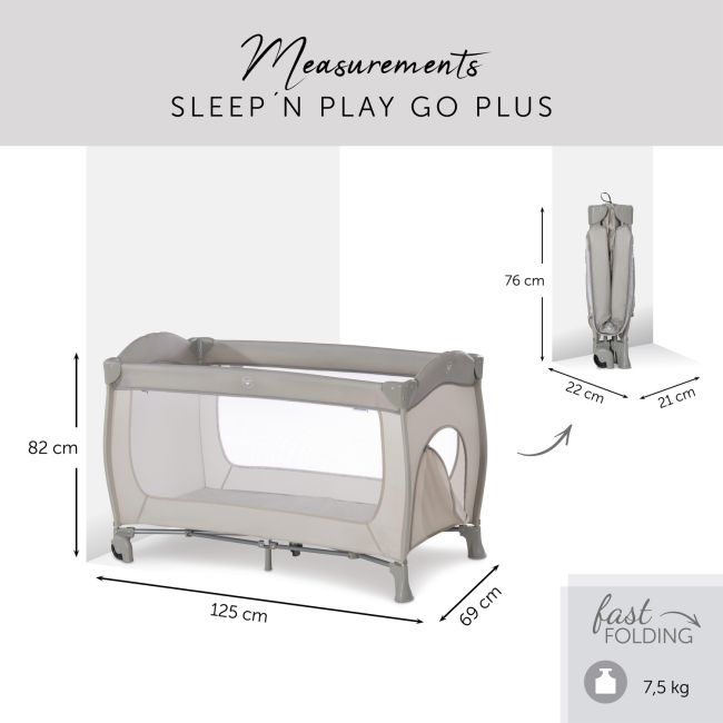 Pat Pliabil Hauck Sleep'n Play Go Plus Beige MGZ600825