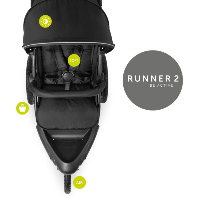 Cărucior Hauck  Runner 2 Black cu UPF 50+ MGZ274200
