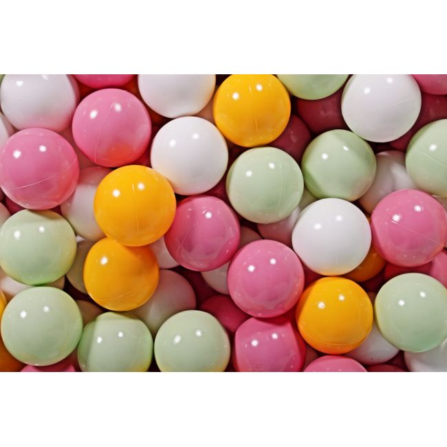 Piscina Uscata Cu 200 De Bile (alb, Verde, Roz, Galben) Meowbaby  , 90x30 Cm, Mint Pjbmeo143