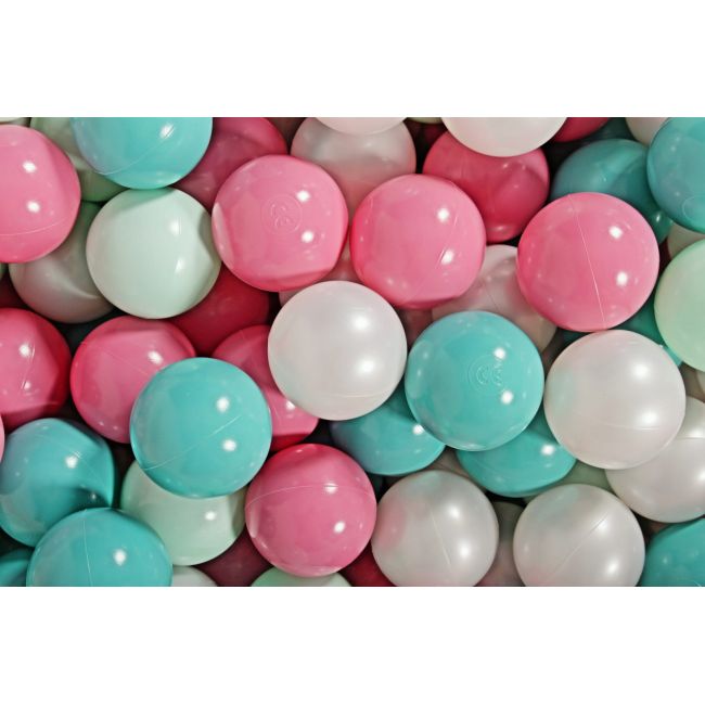 Piscina Uscata Cu 200 De Bile (alb Perlat, Turcoaz, Roz, Mint) Meowbaby  , 90x30 Cm, Roz Deschis Pjbmeo157