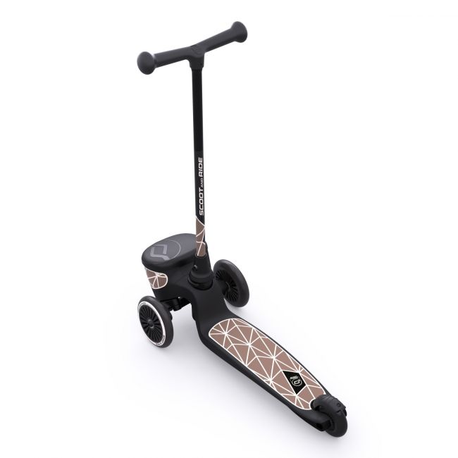 Trotineta Copii Pliabila, Suport Jucarie, Highwaykick 2 Lifestyle Brown Line, 2 Ani +, Pana La 50 Kg, Scoot  Ride Pjb96526