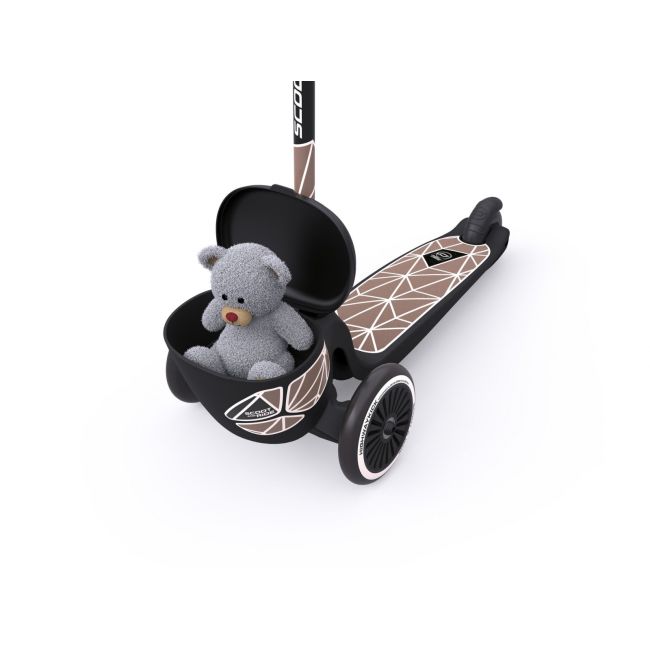 Trotineta Copii Pliabila, Suport Jucarie, Highwaykick 2 Lifestyle Brown Line, 2 Ani +, Pana La 50 Kg, Scoot  Ride Pjb96526