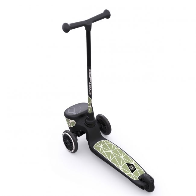 Trotineta Copii Pliabila, Suport Jucarie, Highwaykick 2 Lifestyle Green Line, 2 Ani +, Pana La 50 Kg, Scoot  Ride Pjb96525