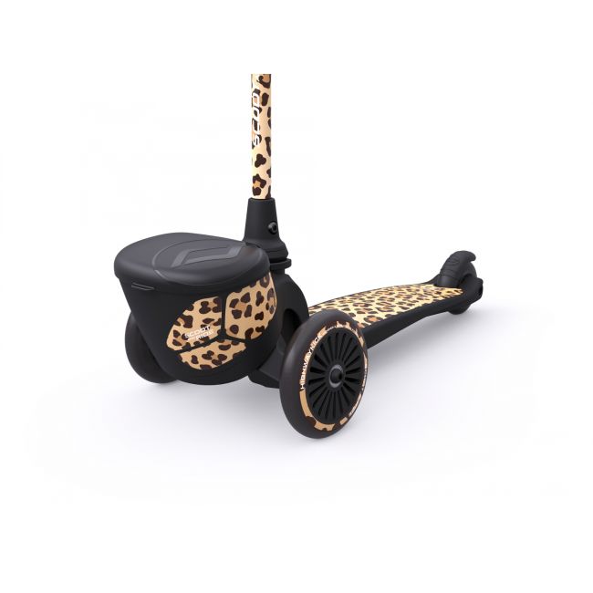 Trotineta Copii Pliabila, Suport Jucarie, Highwaykick 2 Lifestyle Leopard, 2 Ani +, Pana La 50 Kg, Scoot  Ride Pjb96524