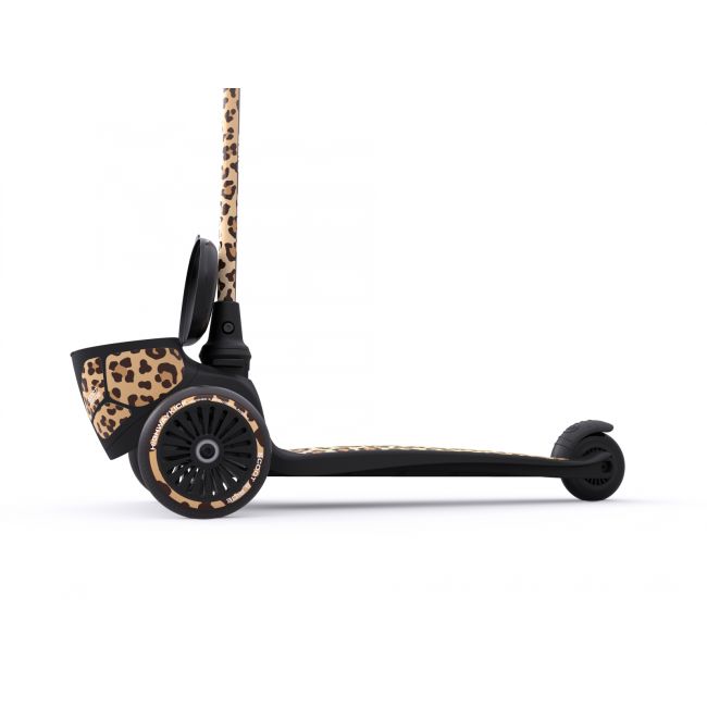 Trotineta Copii Pliabila, Suport Jucarie, Highwaykick 2 Lifestyle Leopard, 2 Ani +, Pana La 50 Kg, Scoot  Ride Pjb96524