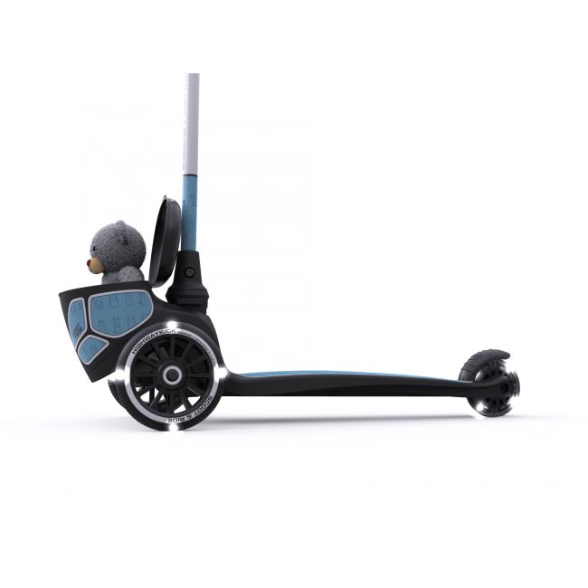 Trotineta Copii Pliabila Cu Roti Luminoase, Suport Jucarie, Highwaykick 2 Lifestyle Steel Reflectorizant, 2 Ani +, Pana La 50 Kg, Scoot  Ride Pjb96527