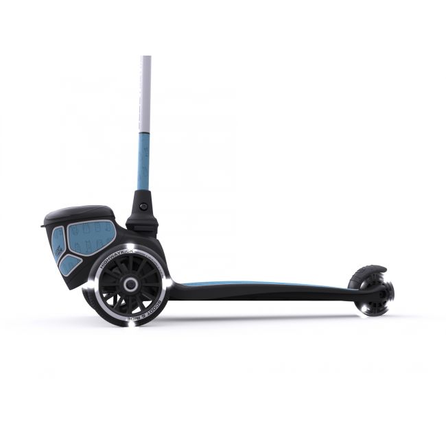 Trotineta Copii Pliabila Cu Roti Luminoase, Suport Jucarie, Highwaykick 2 Lifestyle Steel Reflectorizant, 2 Ani +, Pana La 50 Kg, Scoot  Ride Pjb96527