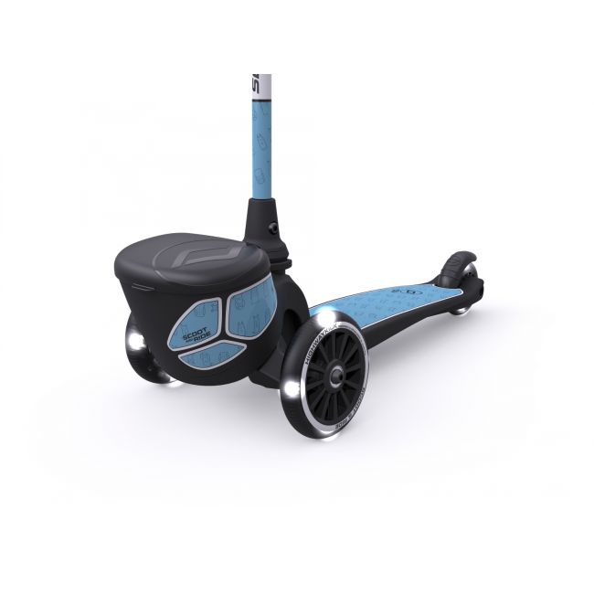 Trotineta Copii Pliabila Cu Roti Luminoase, Suport Jucarie, Highwaykick 2 Lifestyle Steel Reflectorizant, 2 Ani +, Pana La 50 Kg, Scoot  Ride Pjb96527