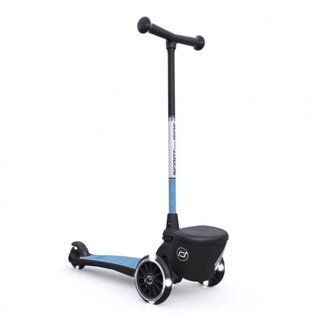 Trotineta Copii Pliabila Cu Roti Luminoase, Suport Jucarie, Highwaykick 2 Lifestyle Steel Reflectorizant, 2 Ani +, Pana La 50 Kg, Scoot  Ride Pjb96527