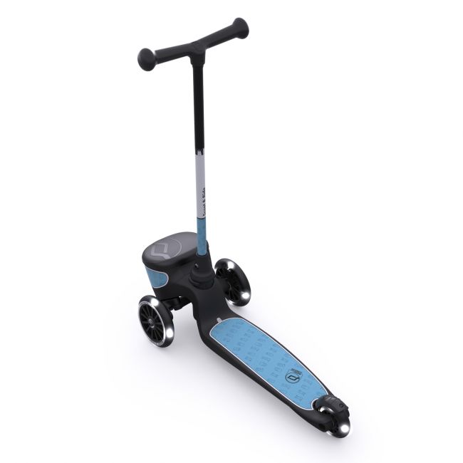 Trotineta Copii Pliabila Cu Roti Luminoase, Suport Jucarie, Highwaykick 2 Lifestyle Steel Reflectorizant, 2 Ani +, Pana La 50 Kg, Scoot  Ride Pjb96527