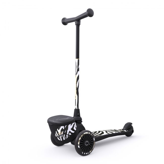 Trotineta Copii Pliabila, Suport Jucarie, Highwaykick 2 Lifestyle Zebra, 2 Ani +, Pana La 50 Kg, Scoot  Ride Pjb96523