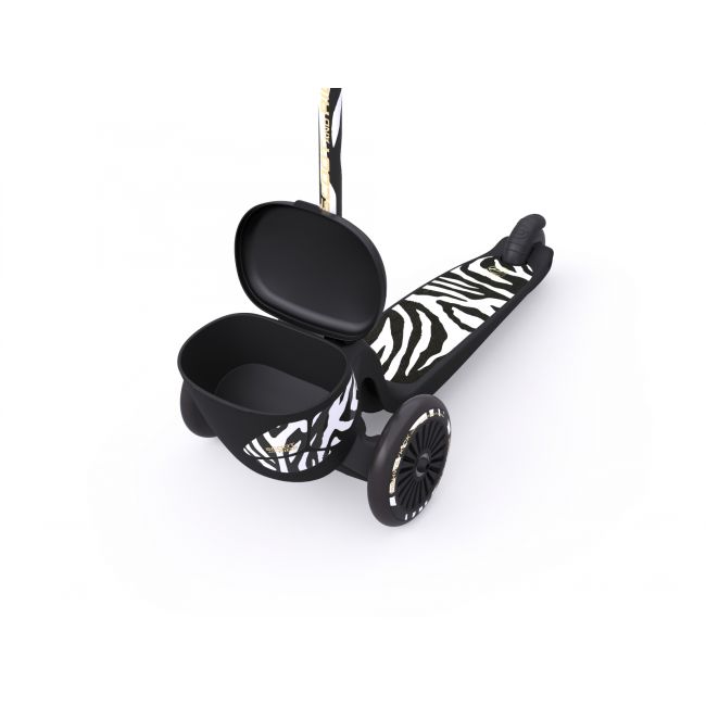 Trotineta Copii Pliabila, Suport Jucarie, Highwaykick 2 Lifestyle Zebra, 2 Ani +, Pana La 50 Kg, Scoot  Ride Pjb96523