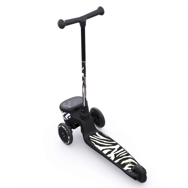 Trotineta Copii Pliabila, Suport Jucarie, Highwaykick 2 Lifestyle Zebra, 2 Ani +, Pana La 50 Kg, Scoot  Ride Pjb96523