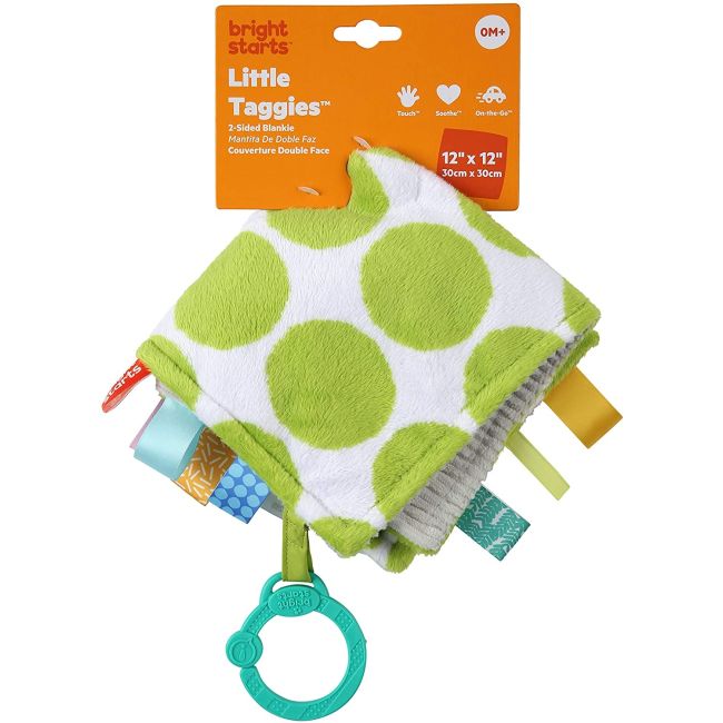 Bright starts - paturica vesela little taggies cu buline verzi bbb‎12304