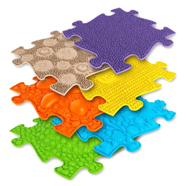 Covoras ortopedic senzorial puzzle set pentru bebelusi muffik - okemfk-023-1