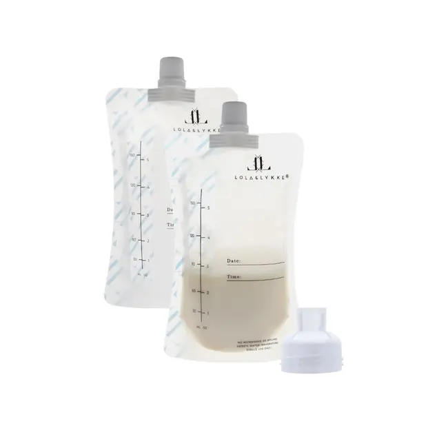 Pungi pentru stocarea laptelui matern lola&lykke&reg; (10 buc) cu adaptor inclus tnatn-cj-bmad