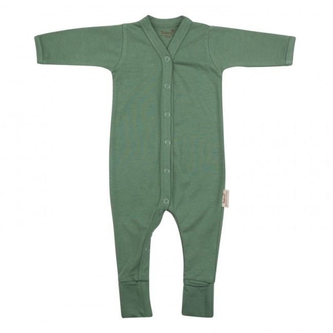 Salopeta de corp cu maneca lunga, din bambus aspen green 74-80 tnatm-bls74-530