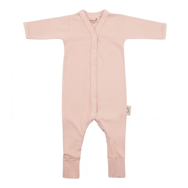 Salopeta de corp cu maneca lunga, din bambus misty rose 86-92 tnatm-bls86-531