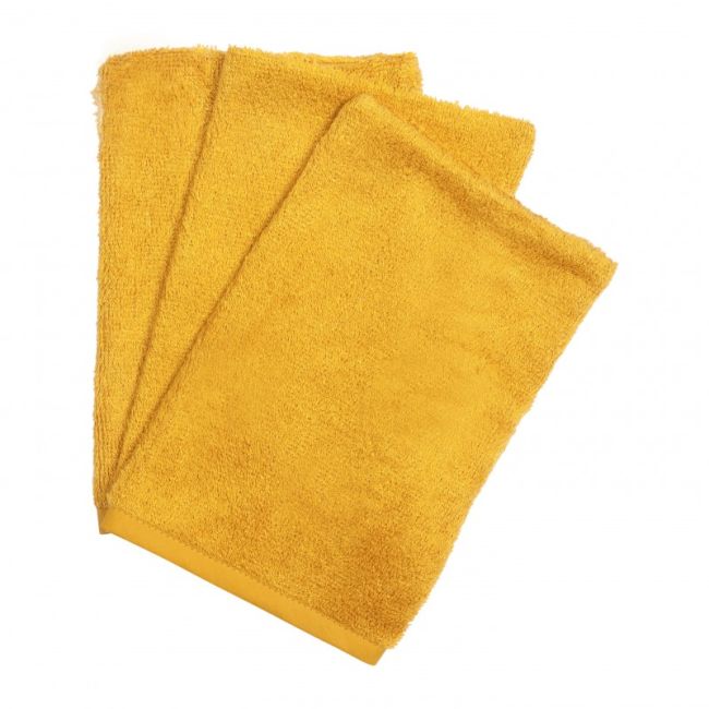 Set 3 manusi pentru baie, din bambus ocru tnatm-was30-528