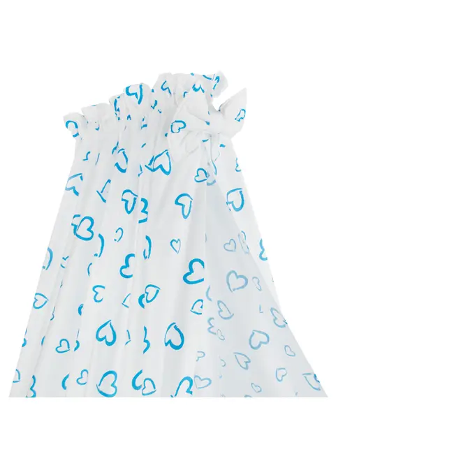 Baldachin cu Broderie MyKids Prince Inimi Albastru - MYK00007308