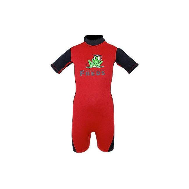 Combinezon copii din neopren rosu cu negru OMDFSA33152