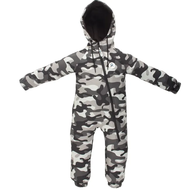Salopeta impermeabila pentru copii Kidscare, cu protectie la vant si apa cu imprimeu Camuflaj - marime 110 SUPKCSI502_Camuflaj-110