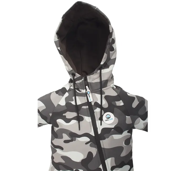 Salopeta impermeabila pentru copii Kidscare, cu protectie la vant si apa cu imprimeu Camuflaj - marime 98 SUPKCSI502_Camuflaj-98