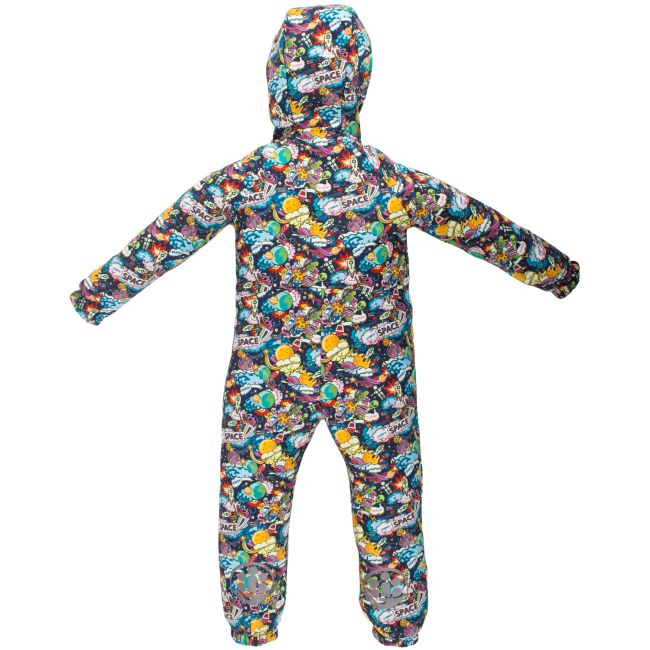 Salopeta impermeabila pentru copii Kidscare, cu protectie la vant si apa cu imprimeu Cosmos - marime 122 SUPKCSI504_Cosmos-122
