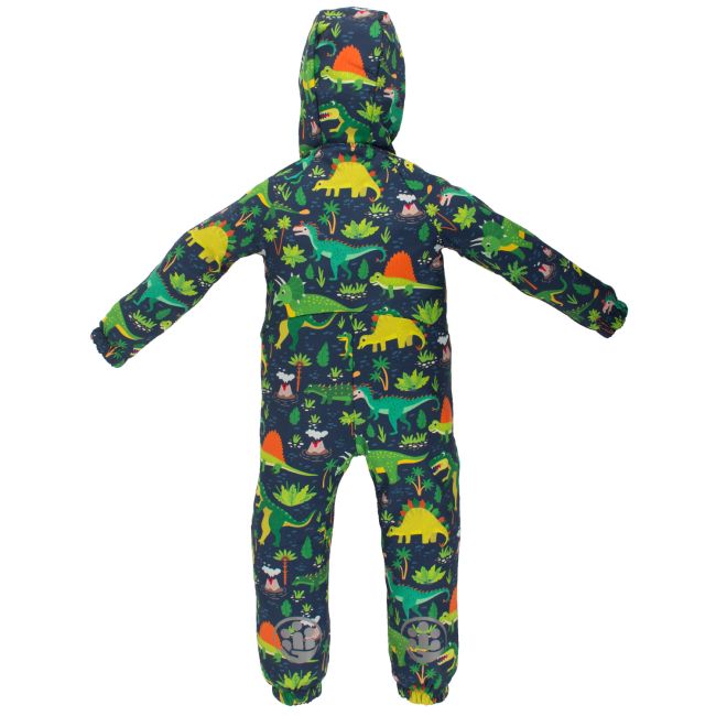 Salopeta impermeabila pentru copii Kidscare, cu protectie la vant si apa cu imprimeu Dinozauri - marime 86 SUPKCSI505_Dinozauri-86