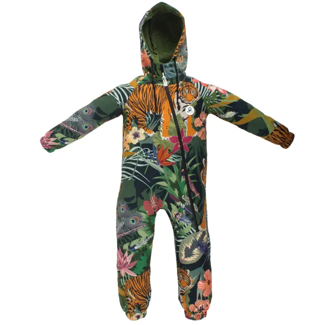 Salopeta impermeabila pentru copii Kidscare, cu protectie la vant si apa cu imprimeu Jungla - marime 116 SUPKCSI509_Jungla-116