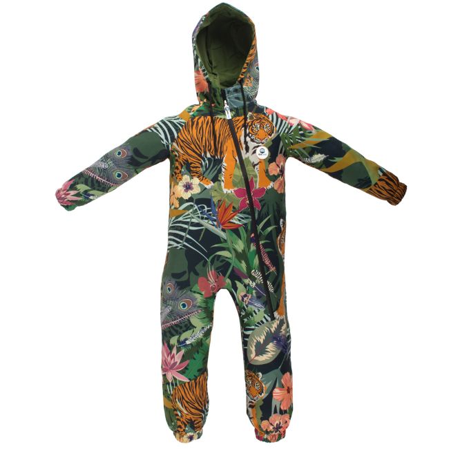Salopeta impermeabila pentru copii Kidscare, cu protectie la vant si apa cu imprimeu Jungla - marime 122 SUPKCSI509_Jungla-122