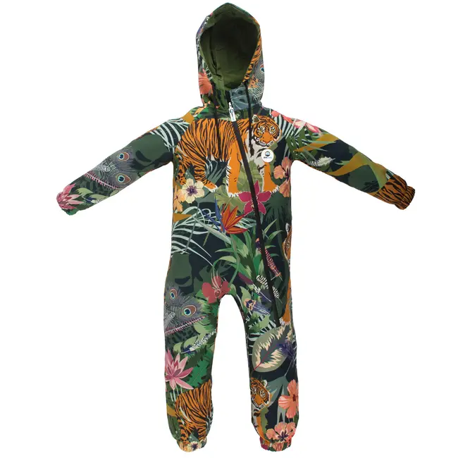 Salopeta impermeabila pentru copii Kidscare, cu protectie la vant si apa cu imprimeu Jungla - marime 92 SUPKCSI509_Jungla-92