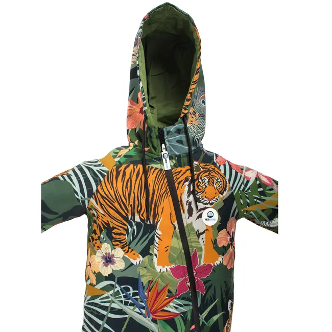 Salopeta impermeabila pentru copii Kidscare, cu protectie la vant si apa cu imprimeu Jungla - marime 92 SUPKCSI509_Jungla-92
