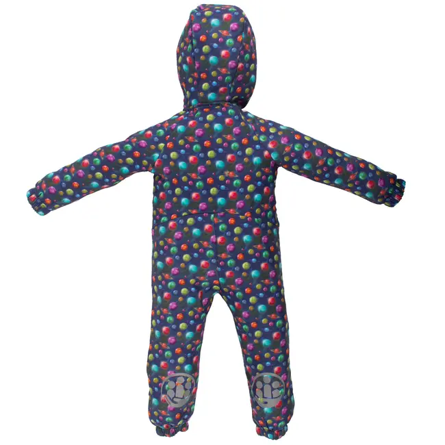 Salopeta impermeabila pentru copii Kidscare, cu protectie la vant si apa cu imprimeu Planete - marime 116 SUPKCSI506_Planete-116