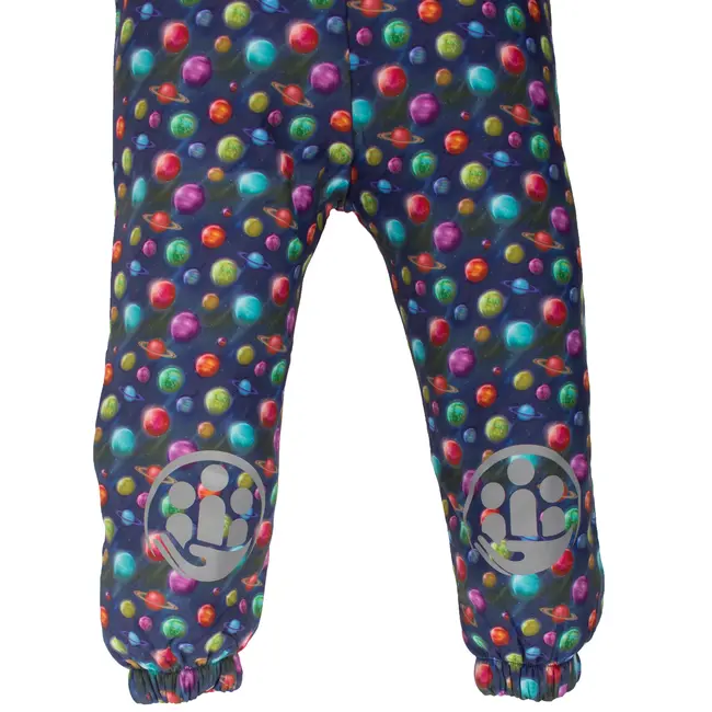 Salopeta impermeabila pentru copii Kidscare, cu protectie la vant si apa cu imprimeu Planete - marime 116 SUPKCSI506_Planete-116